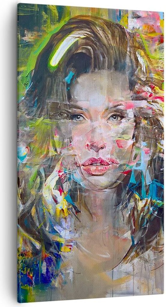 Bild auf Leinwand - Leinwandbild - frau modern - 55x100cm - Wand Bild - Wanddeko - Wandbilder - Leinwanddruck - Bilder - Kunstdruck - Wanddekoratio...