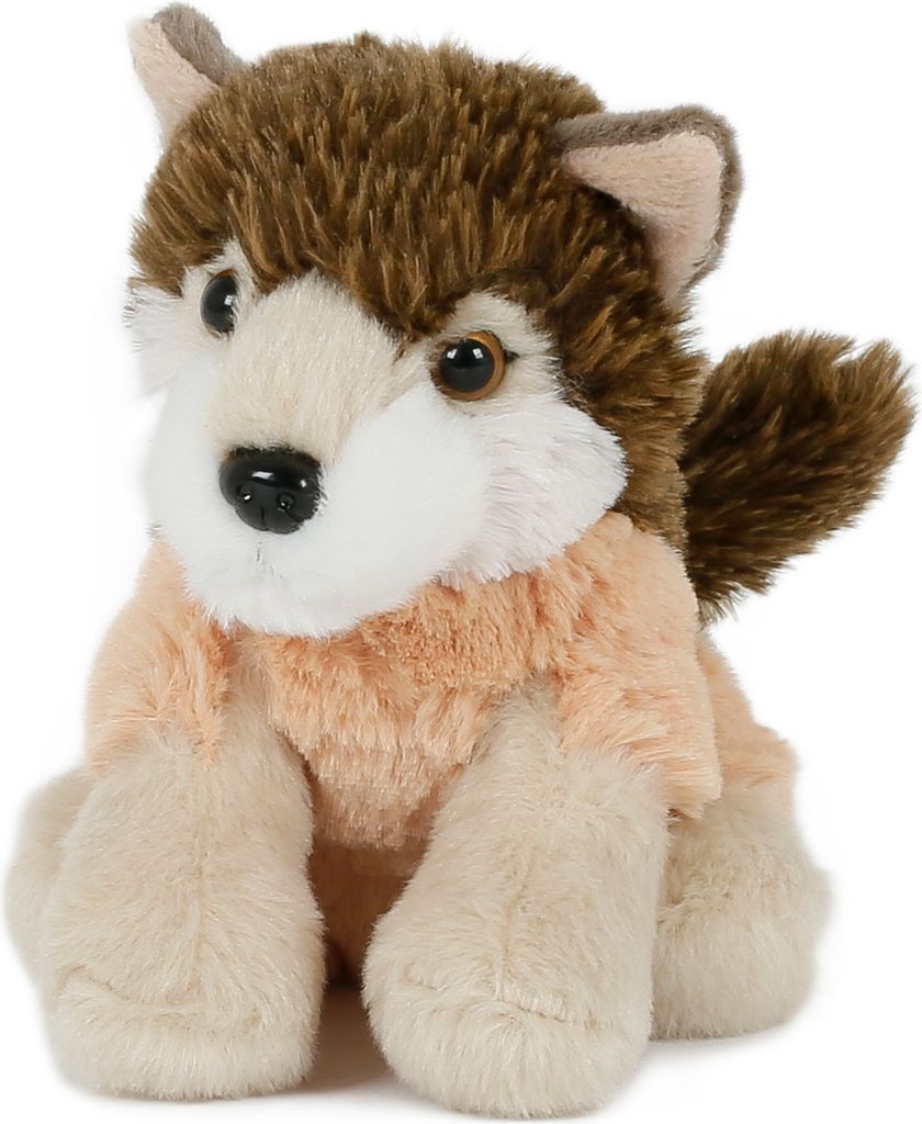 Plüschtier Wolf 13 cm, Stofftier Kuscheltier Waldtier Wölfe