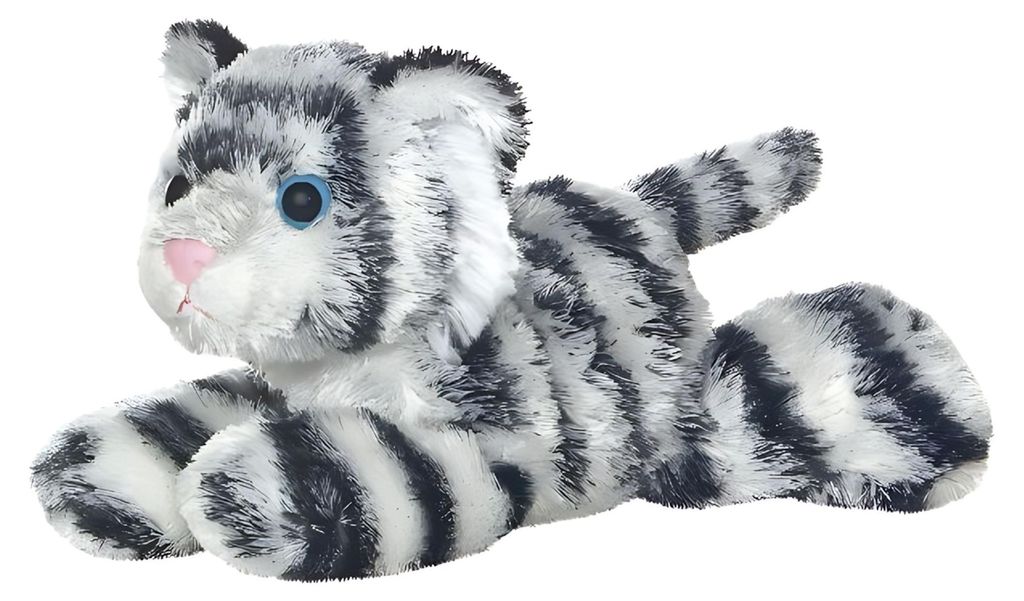Aurora Mini Flopsies Shazam Weißer Tiger Grau Weiß 20 cm Produktbild 