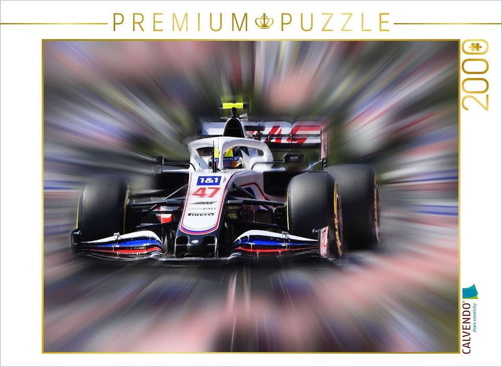 CALVENDO Puzzle Mick Schumacher - Deutschland - Team Haas F1 2000 Teile Puzzle quer | 2000 Teile Lege-Größe 90x67cm Foto-Puzzle für glückliche ...
