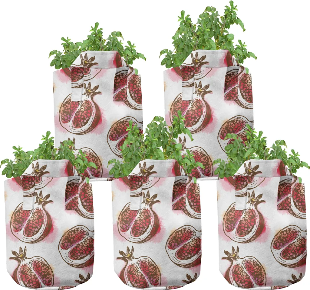 Lot de 5 Sacs de Plantation en Tissu Respirant 5 Gallons pour Jardin