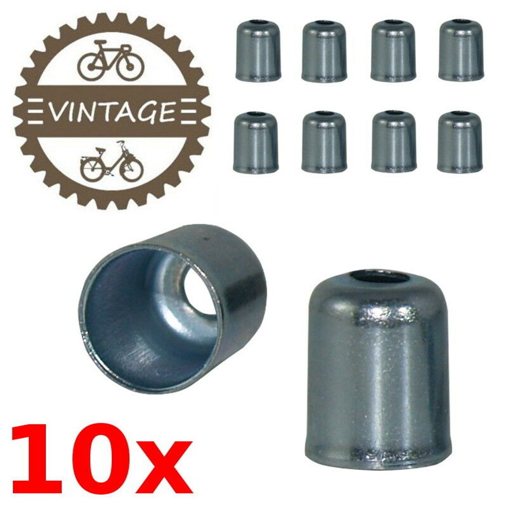 10 stück endkappe 6 x 10 mm bremsaußenhülle bowdenzug fahrrad moped stahl