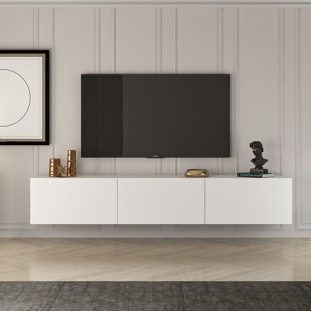 Skye Decor, West - White, TV-Schränke, Weiß, 150 x 30 x 32 Produktbild 