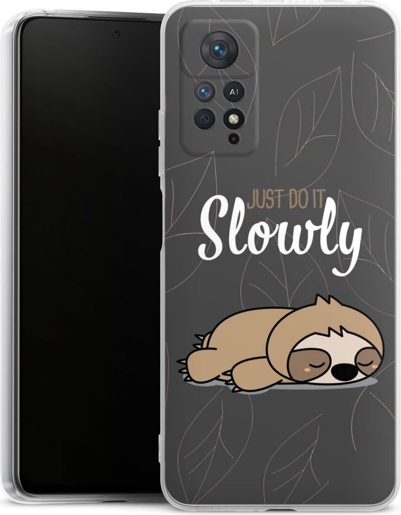 DeinDesign Handyhülle für Xiaomi Redmi Note 11 Pro 5G Silikon Hülle Case Smartphone Schutzhülle Faultier Sprüche lazy sunday