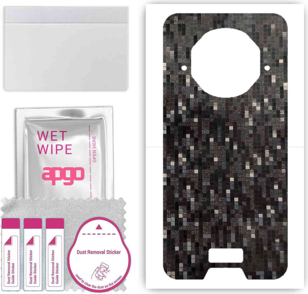 apgo Rückseite Schutzfolie, Skin, kompatibel mit Doogee V10, Hinten Displayschutzfolie aus Vinylfolie, kratzfest, einfache Montage - Carbon Black ...