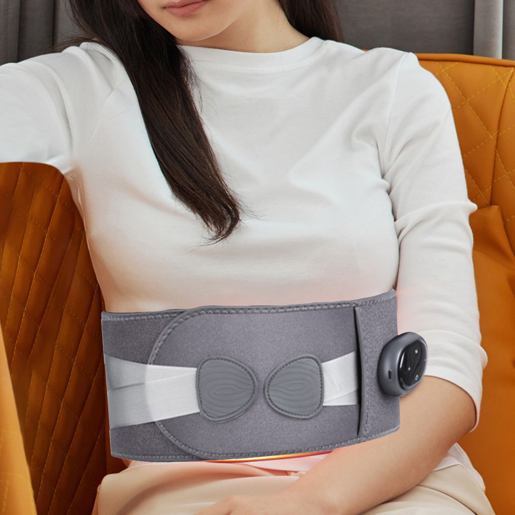 Sonstige Bandagen, 3Modi Bandmassagegerät, 1800mAh, mit Heizung Rücken (40 °C 60 °C), Vibrierender Massagegürtel, Unterstützung der Taille, 1...