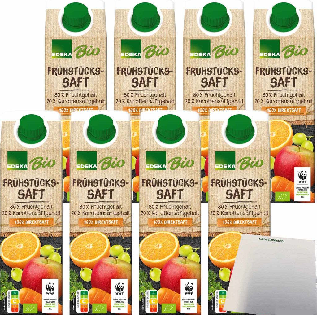 Edeka  Frühstückssaft 8er Pack (8x1L Packung) + usy Block Produktbild 