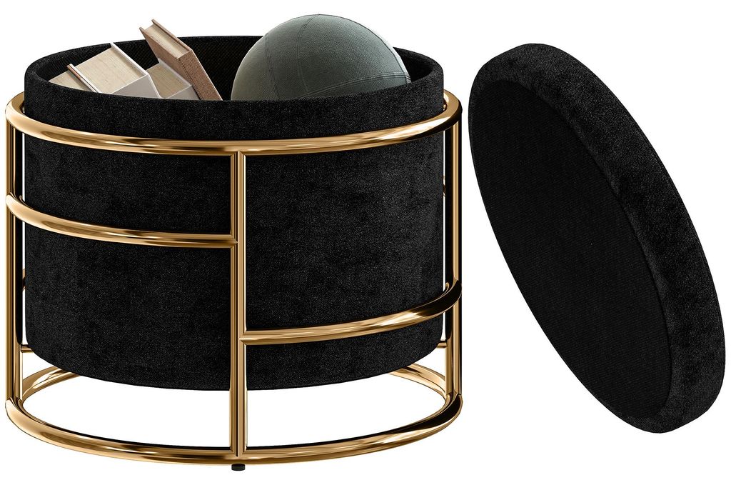 HOMCOM Sitzhocker mit Stauraum, Kleiner Hocker mit Deckel Produktbild 
