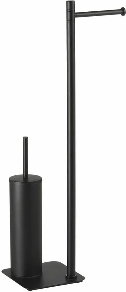 Porte-rouleau et brosse WC noir mat Gedy Flori 113214 ultra stable