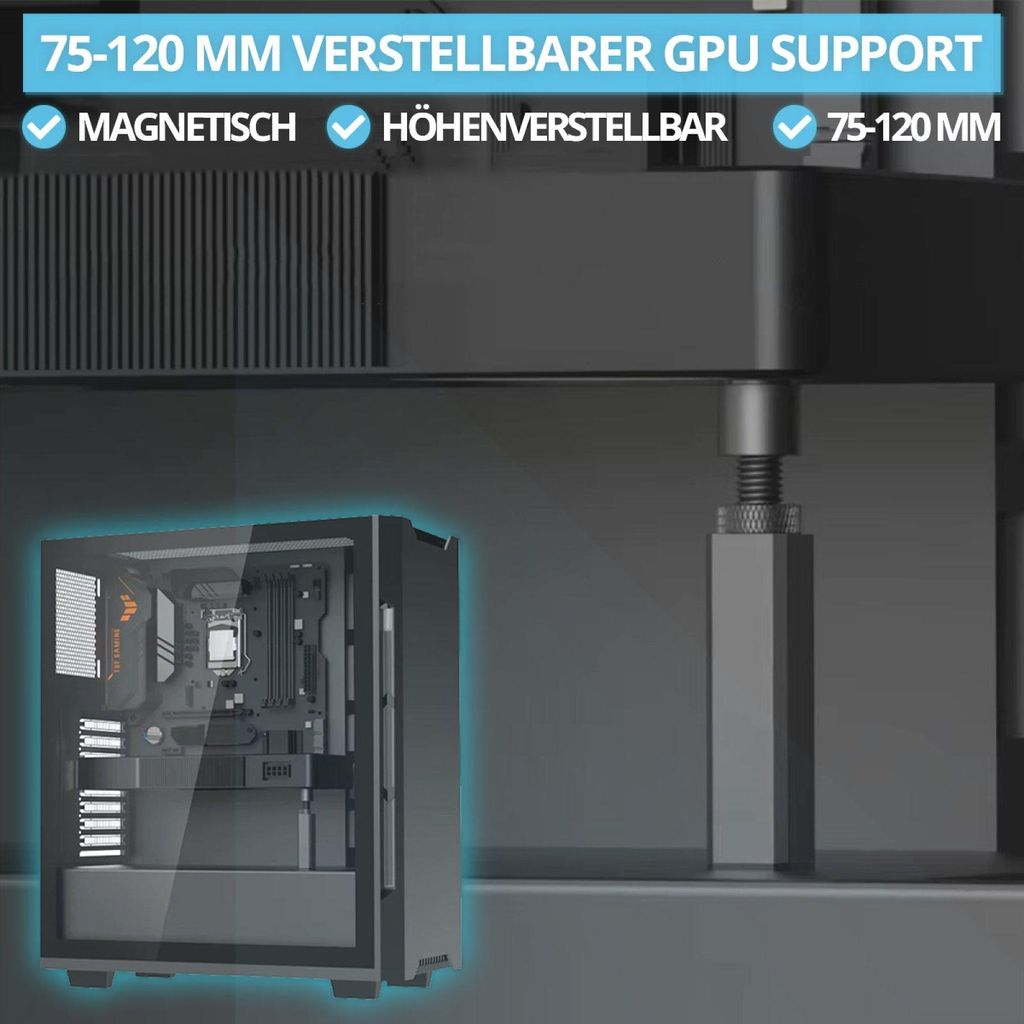 BRAINZAP GPU-Halterung 75-120mm Aluminium Grafikkarten Produktbild 