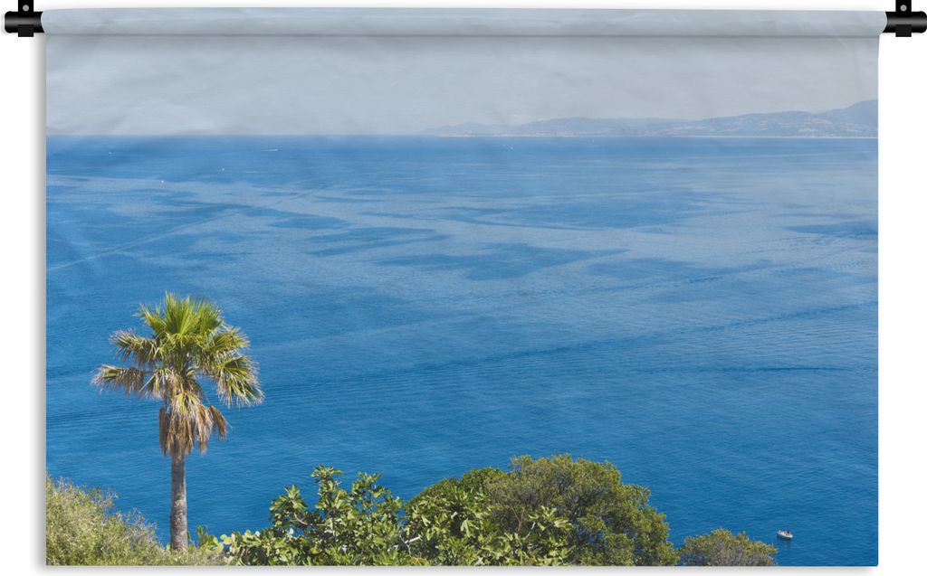 MuchoWow Wandteppich Wandbehang Ein Luftbild des Mittelmeers von Castelsardo auf Sardinien 150x100 cm Tapisserie Dekoration Wandtuch - Waschbar -...
