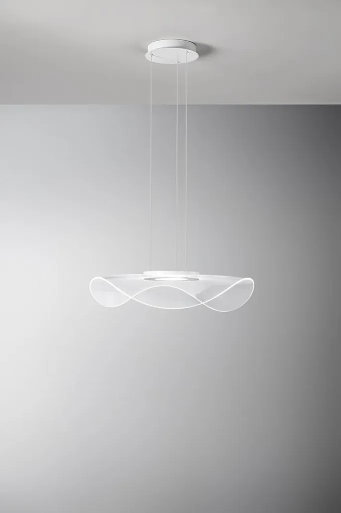 Lustre Suspension Moderne LED 70 cm pour Salon, Éclairage Chaud 3000K