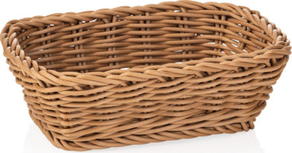 20x Tischkorb Korb beige Gastro 19 x 13 x 6 cm, Polypropylen