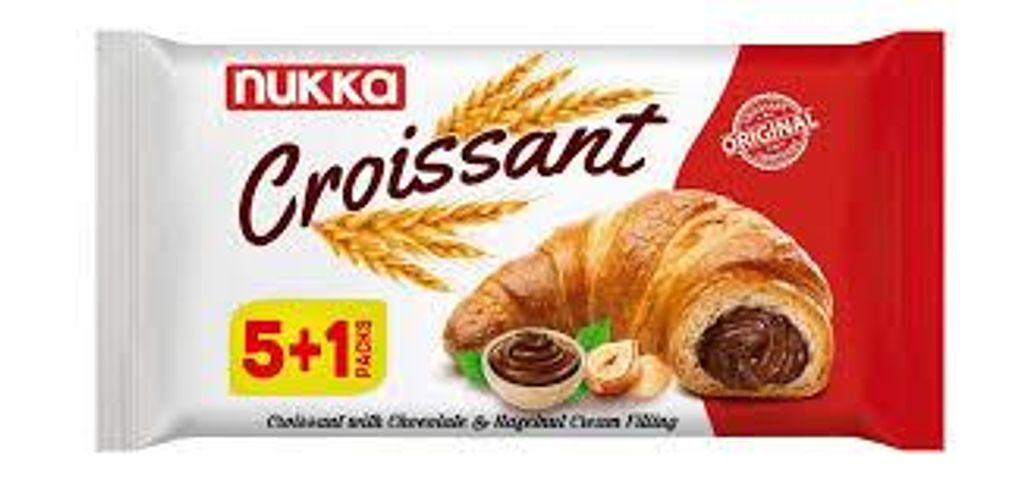 nukka croissant 5+1 packs croissan with cholote und hazelnut cream