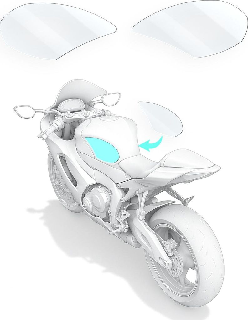 Tankschutzfolie Tankpad passend für Kawasaki Vulcan S / Cafe (2015-2016)