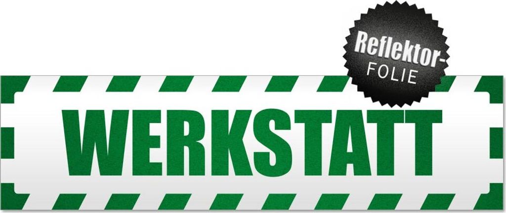 Werkstatt gestreift Magnetschild Schild magnetisch