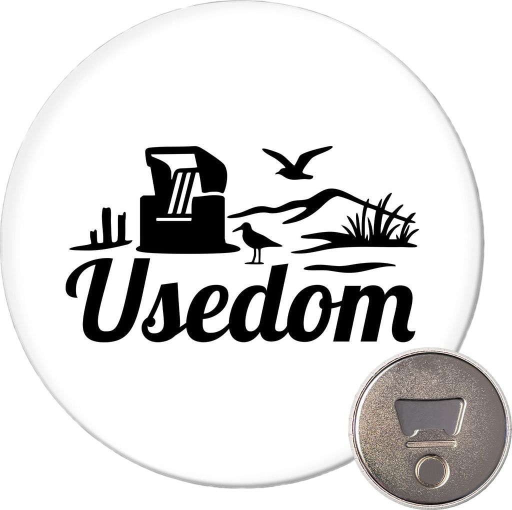 Huuraa Magnet Usedom Strandmotiv 59mm Kühlschrankmagnet Produktbild 