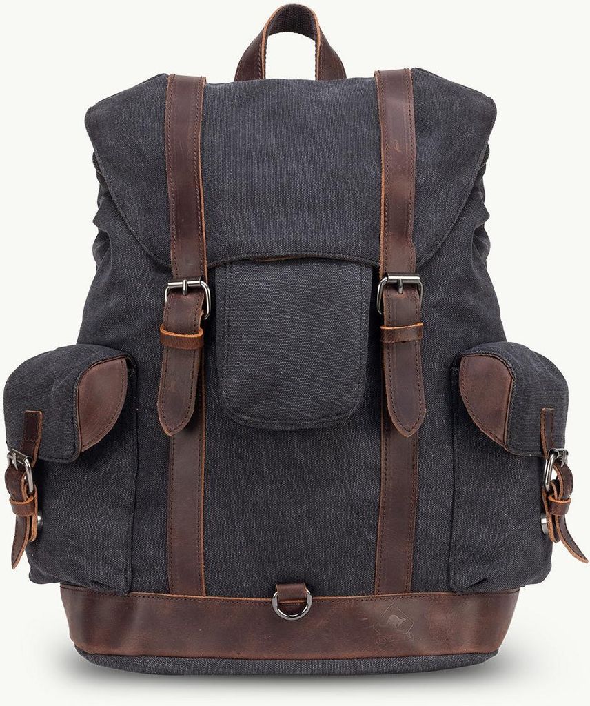 Scippis Wanderlust Rucksack – Outdoor Rucksack aus Canvas und Leder