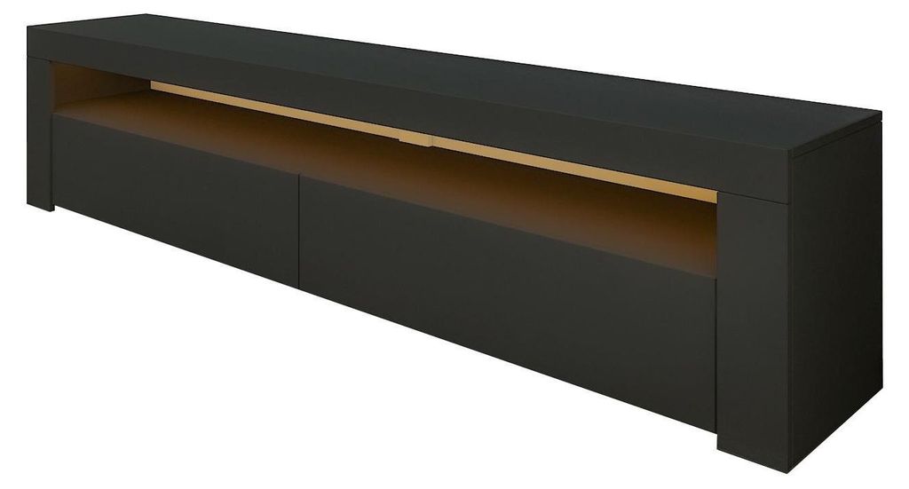 TV-Möbel aus Holz "Bati" - 150 x 36 x 46 cm - Anthrazitgrau