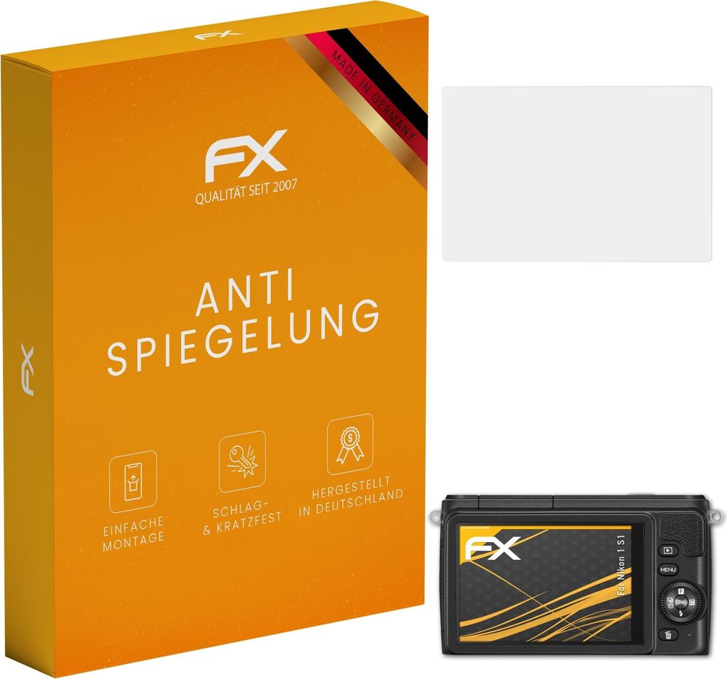 atFoliX FX-Antireflex 3x Schutzfolie kompatibel mit Nikon 1 S1 Displayfolie