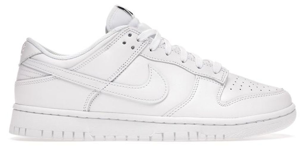 Nike Dunk Low Triple White (2021) (Women's) - EU 37.5 Produktbild 