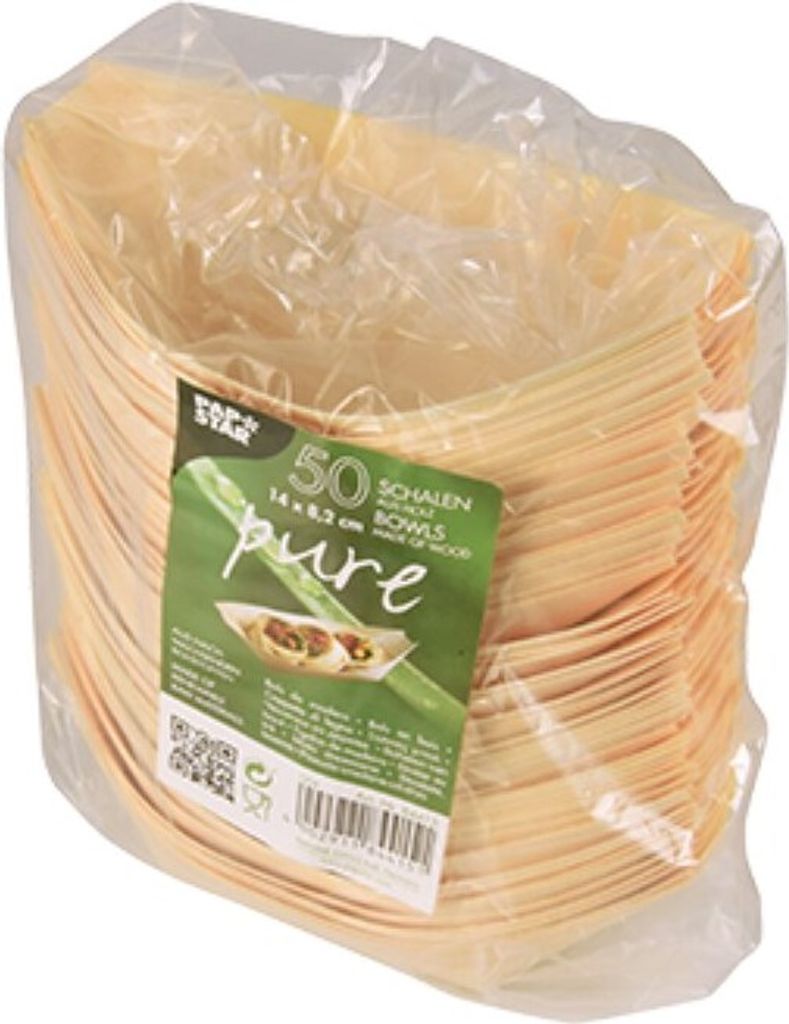 Papstar Fingerfood Schiffchen Holz pure 14 x 8,2 cm 50 Zdjęcie produktu 