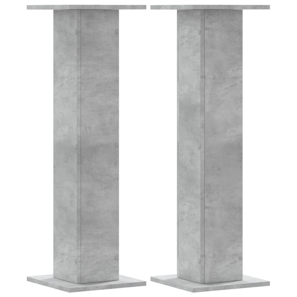 Lautsprecherständer 2 Stk. Betongrau 30x30x95 cm Holzwerkstoff