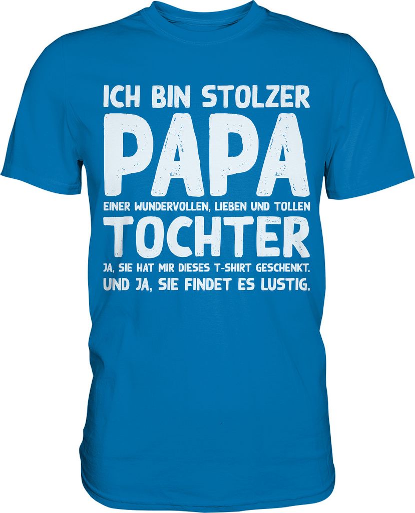 Stolzer Papa einer Tochter Vater Herren Premium Shirt – Produktbild 