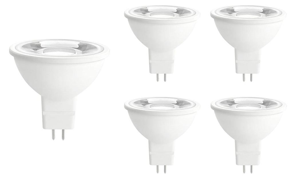 Spectrum GU5.3 LED Spot Lampe 5W 450lm 4000K Neutralweiß 12V 50mm 5 Stück