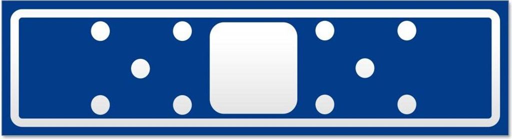 Kiwistar Pflaster invertiert Magnetschild Schild magnetisch - 30cm Verkehrsblau - Magnetfolie für Auto PKW Kfz