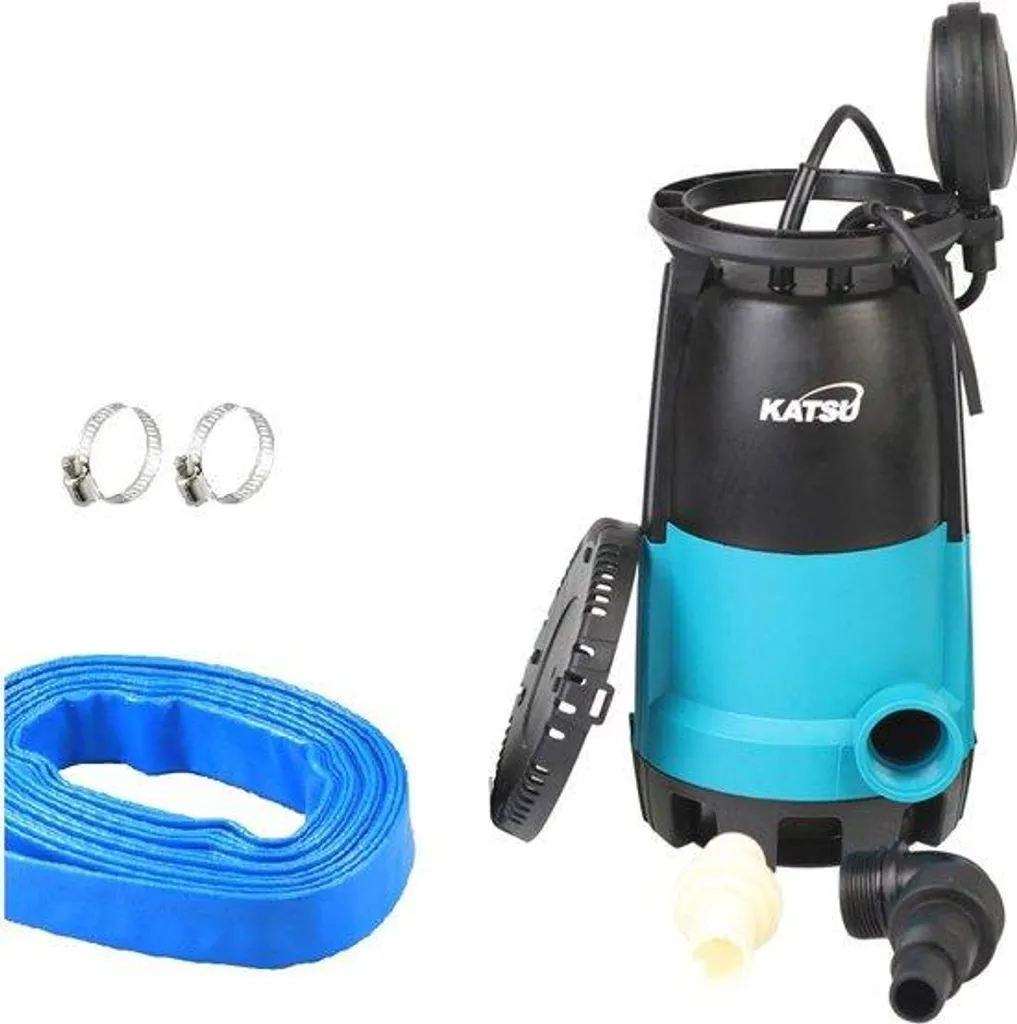 Pompe double 400W eaux propres et usées avec tuyau 10m et raccord rapide