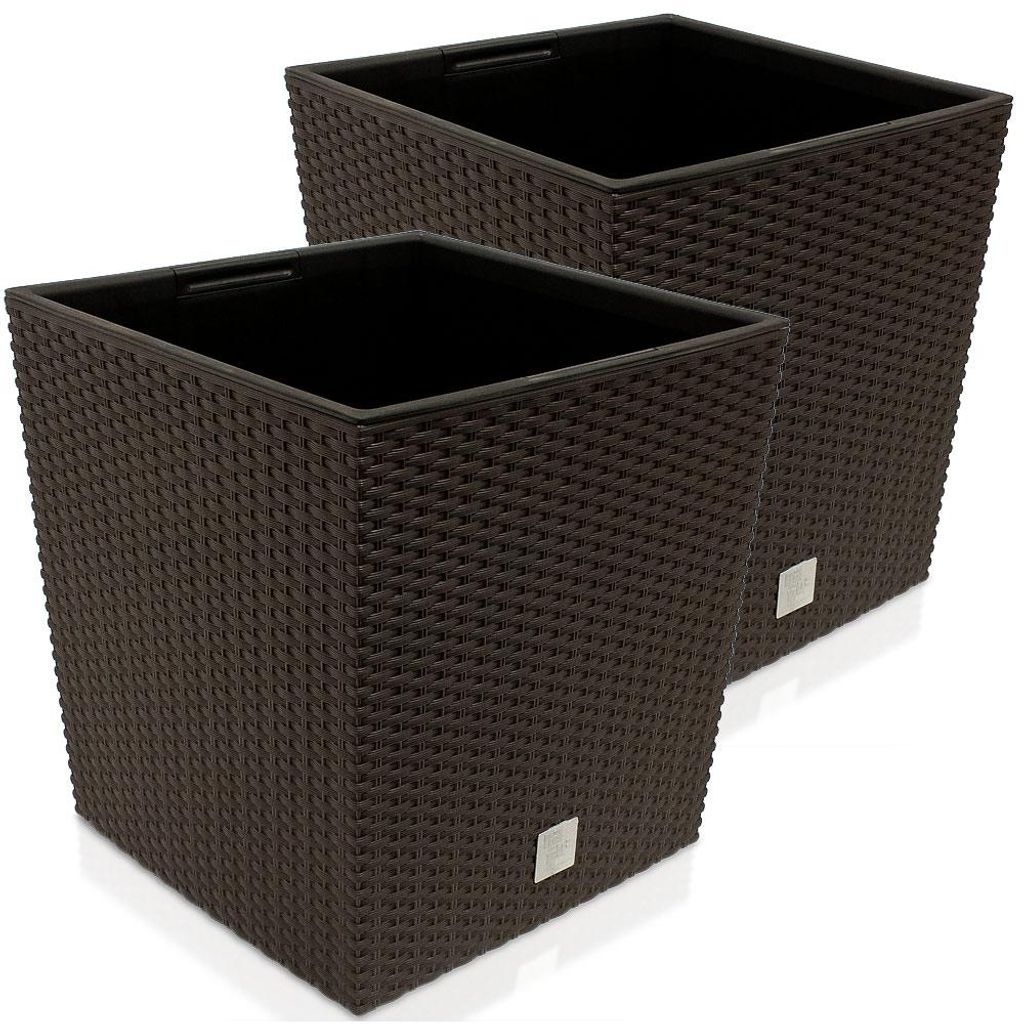DEUBA® 2x Vaso da Fiori per Interno Esterno Fioriera Piante Immagine del prodotto 