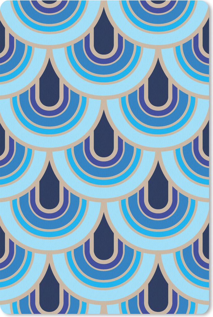 MuchoWow Mauspad Mousepad Retro - Muster - Jugendstil 18x27 cm - Mousepads - Maus Mat - Pad - Mausunterlage