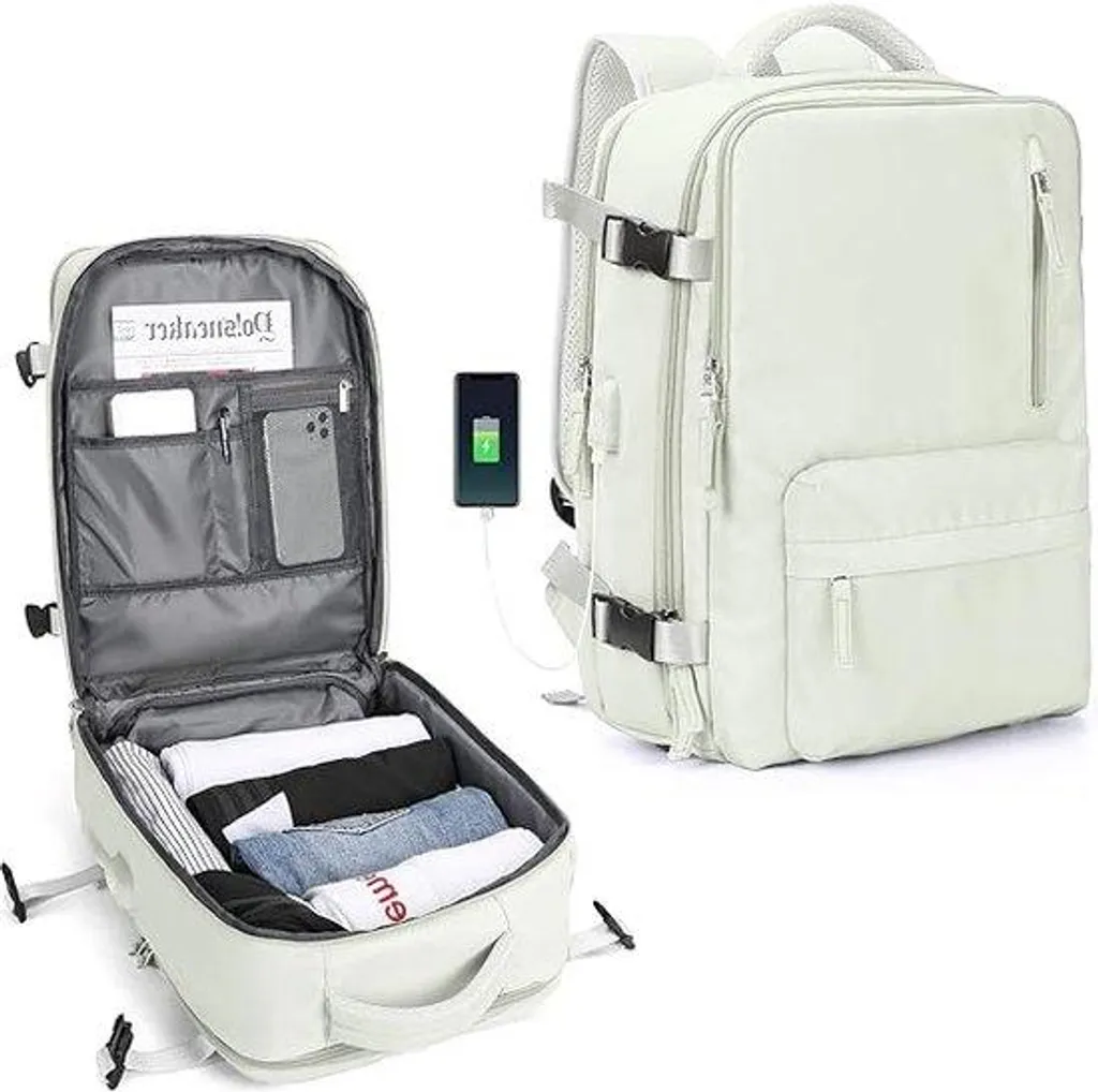 Sac à dos ordinateur avec USB et compartiment chaussures spécial voyage