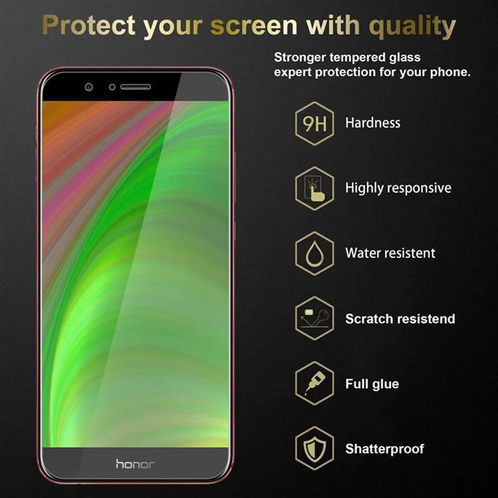 Protezione Vetro Honor V9 Cadorabo 3 Pezzi - Blindatura Display 9H - 2