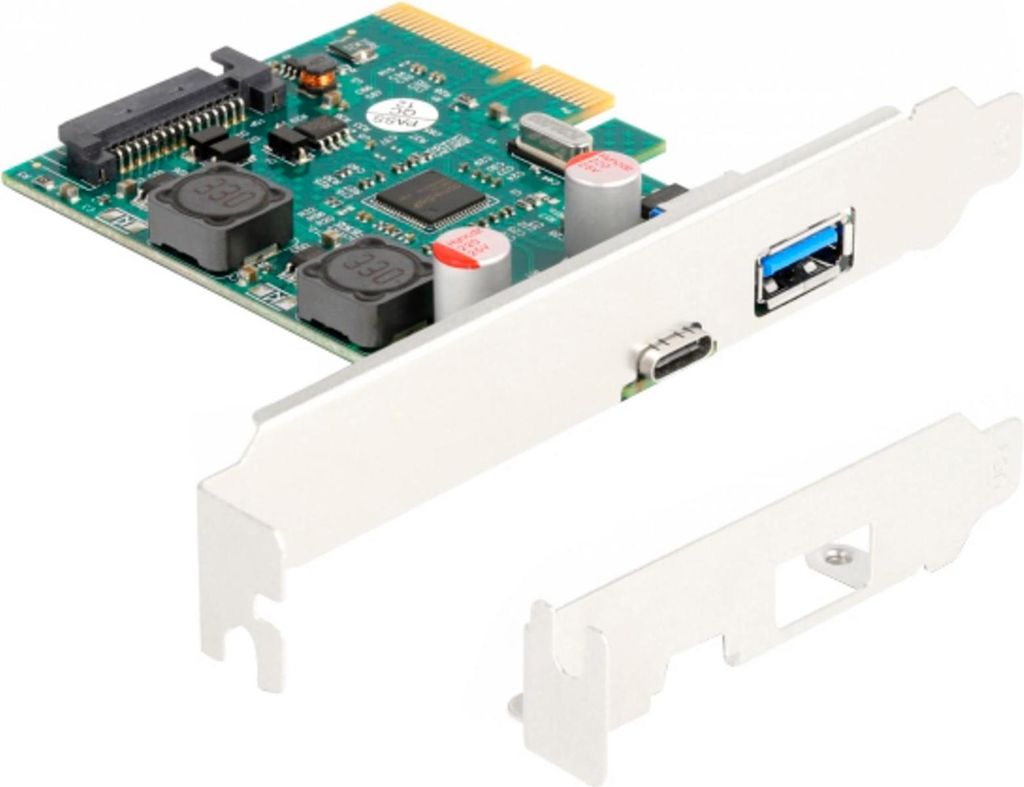 DeLOCK PCI Express x4 Karte zu 1 x extern USB 10 Gbps Type-C Buchse +