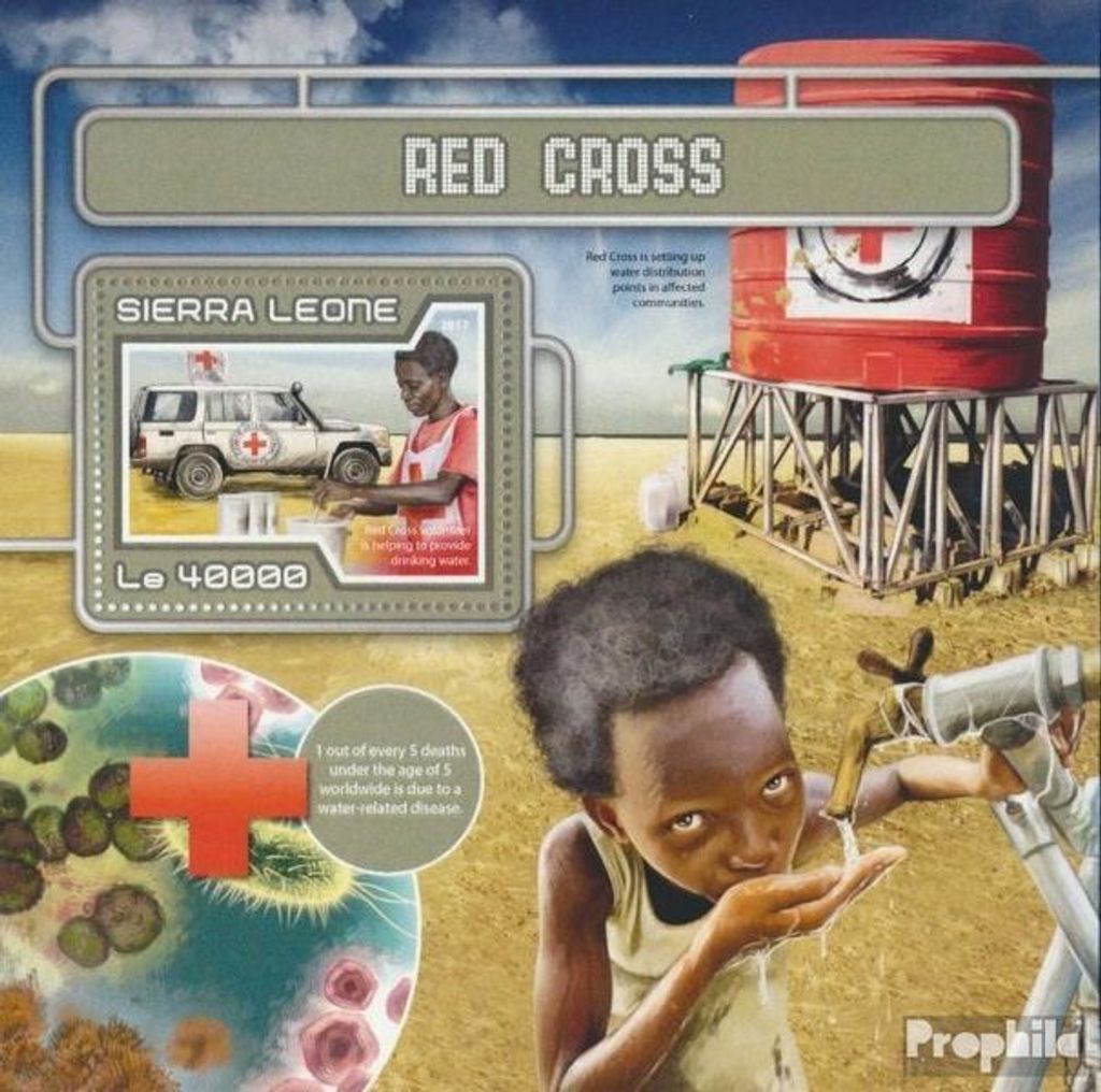 Briefmarken Sierra Leone 2017 Mi Block 1213 (kompl. Ausg.) postfrisch Rotes Kreuz