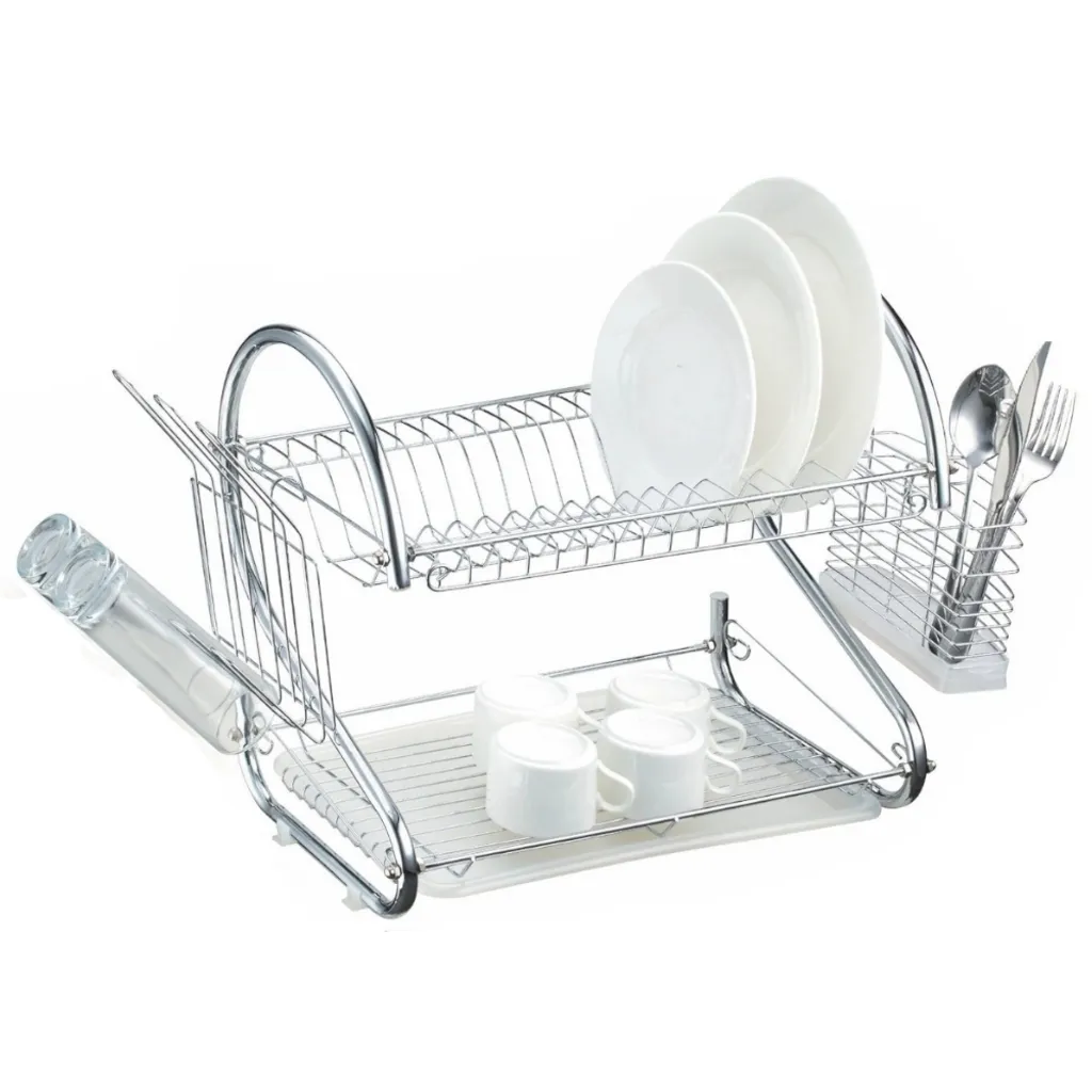 Cheffinger Scolapiatti Argento 2 Livelli | Essenzialità in Metallo - 7