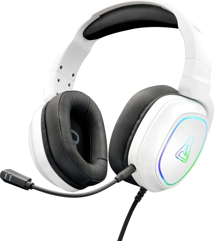 Headset Gaming Universale Jack 3.5mm Microfono Detachable LED Bass