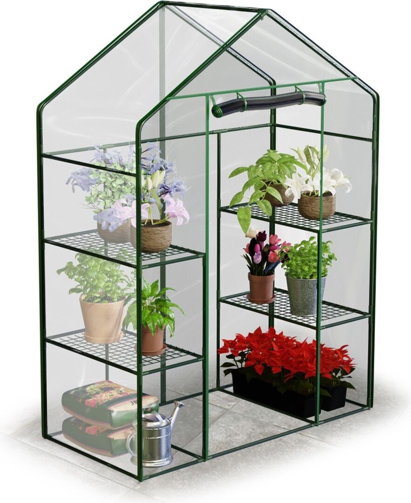 Gewächshaus zwei Regale 140 x 71 x 195 cm Plonos 4922 Produktbild 