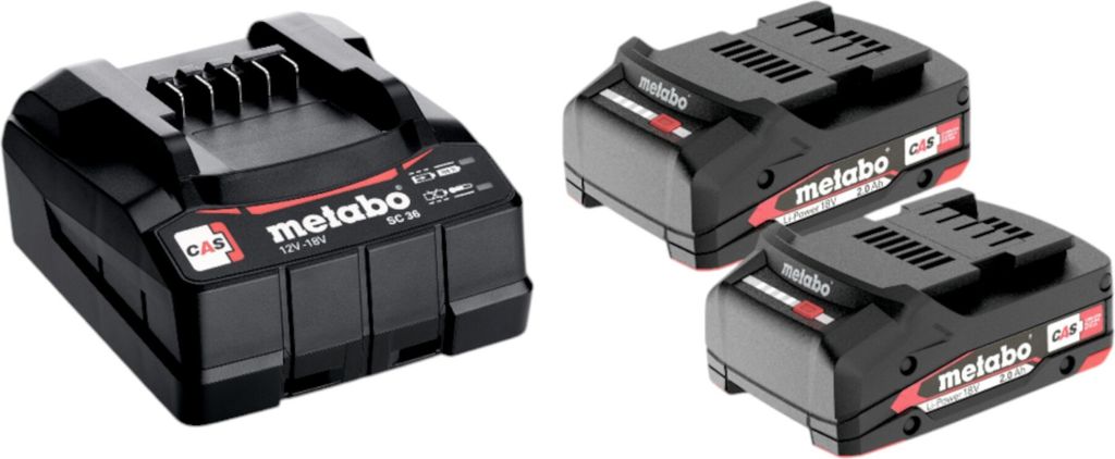 Metabo Basic Set Li-Ion Akku 18V 2x 2Ah Ersatzakku und Produktbild 
