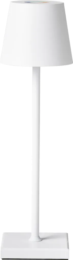 Lampe de table sans fil LED en métal blanc design Valira pour salon