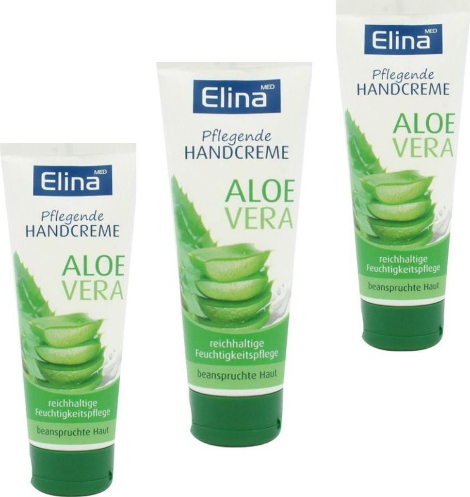 3x75 ml Elina Aloe Vera Handcreme in Tube