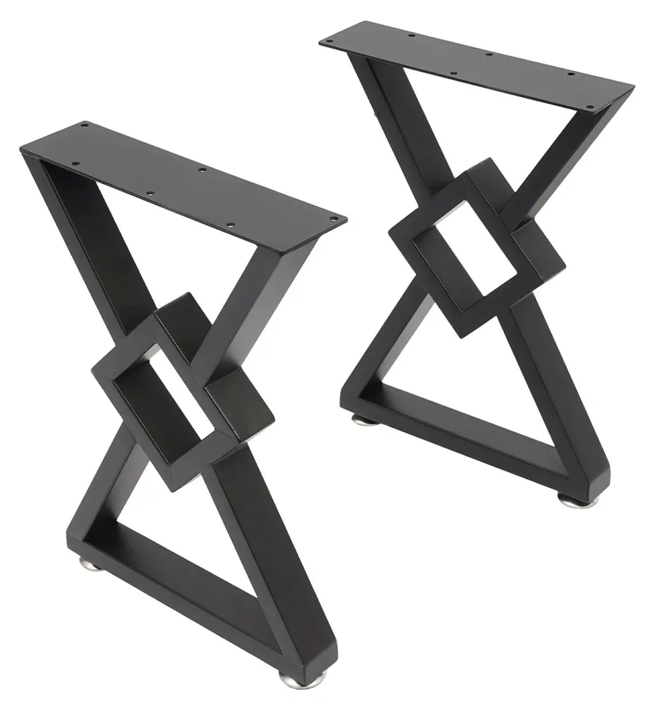 Pieds pour table basse et banc en métal noir - Aménagement intérieur