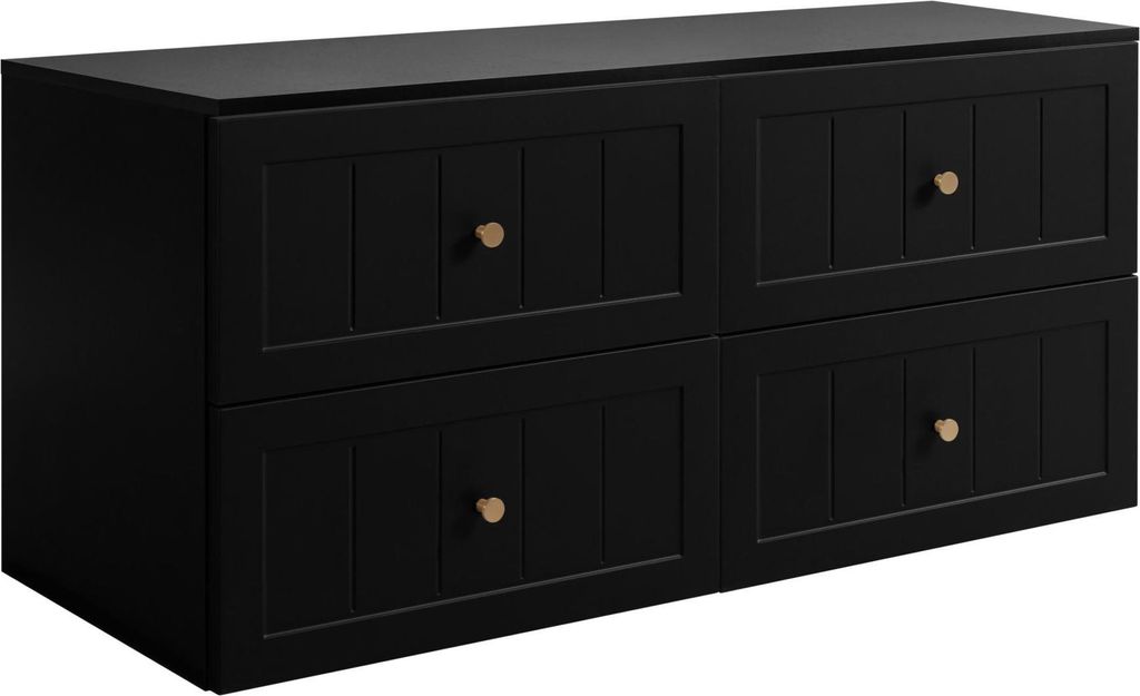 Rodan | Waschbeckenunterschrank - Schwarz - 120 cm - 4 Produktbild 
