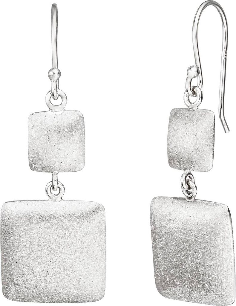 JOBO Ohrhänger quadratisch 925 Sterling Silber matt Produktbild 