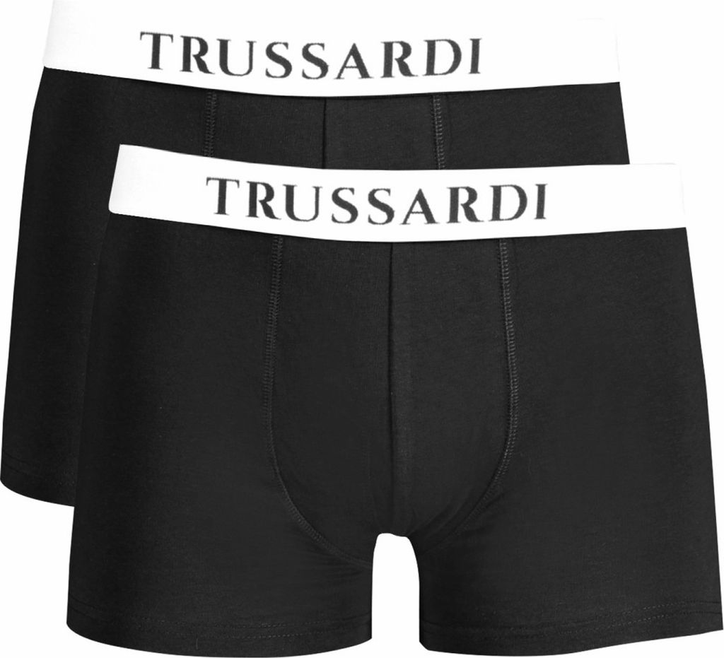Herren Boxershorts Schwarz: Basic Parigamba Doppelpack mit Logo-Druck