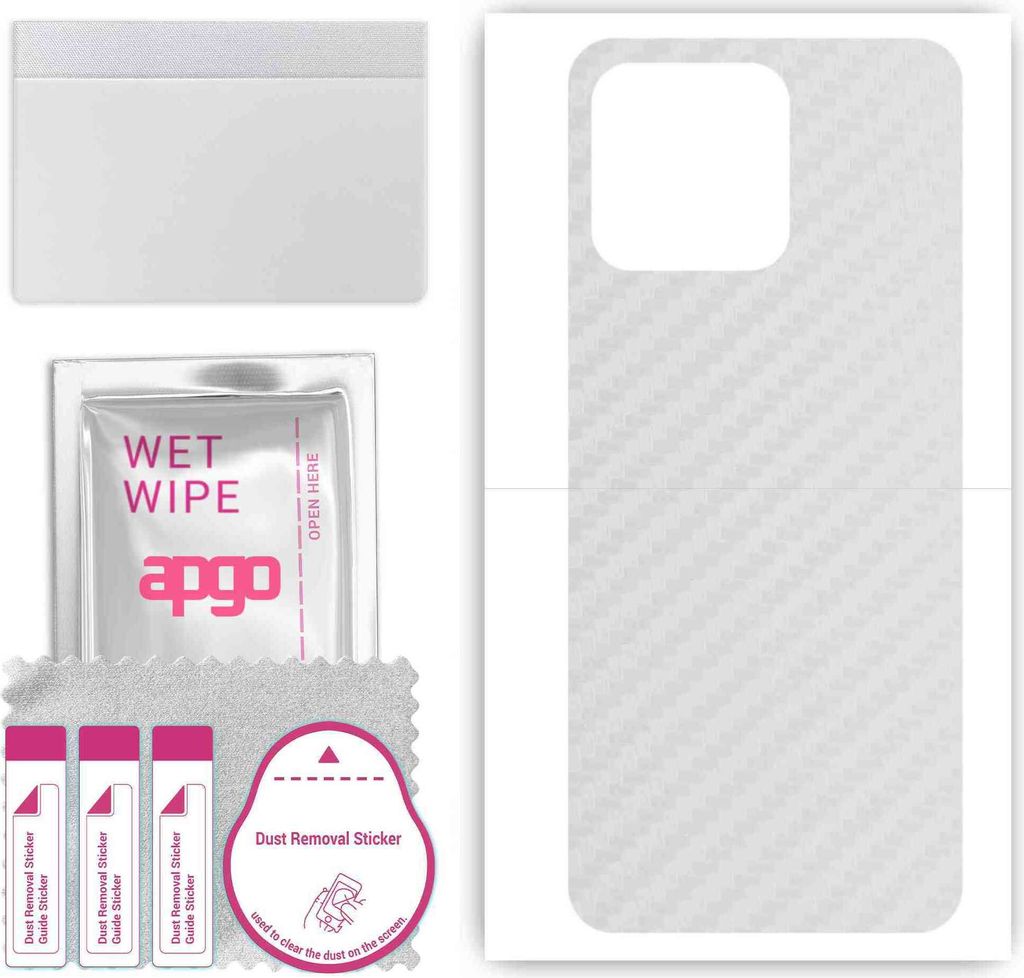 apgo Rückseite Schutzfolie, Skin, kompatibel mit Honor Play 6C, Hinten Displayschutzfolie aus Vinylfolie, kratzfest, einfache Montage - Transparen...