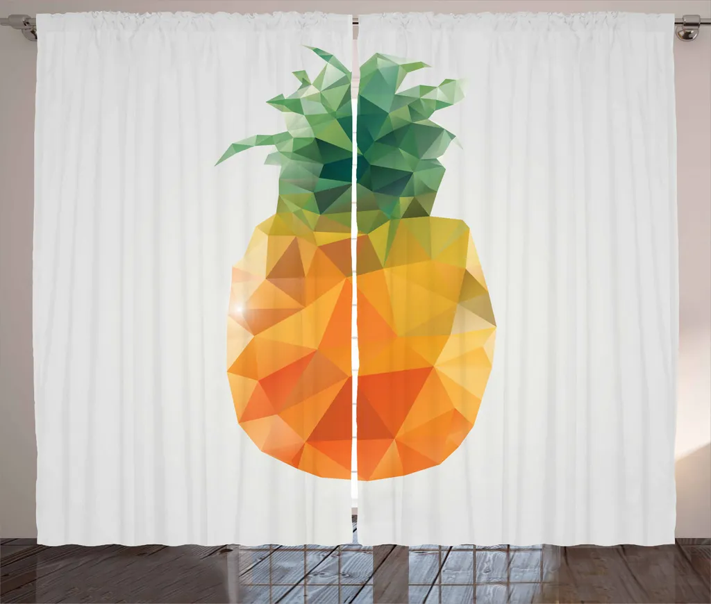 Tenda Lavabile ABAKUHAUS 280x245cm - Verde Felce e Ananas Arancio