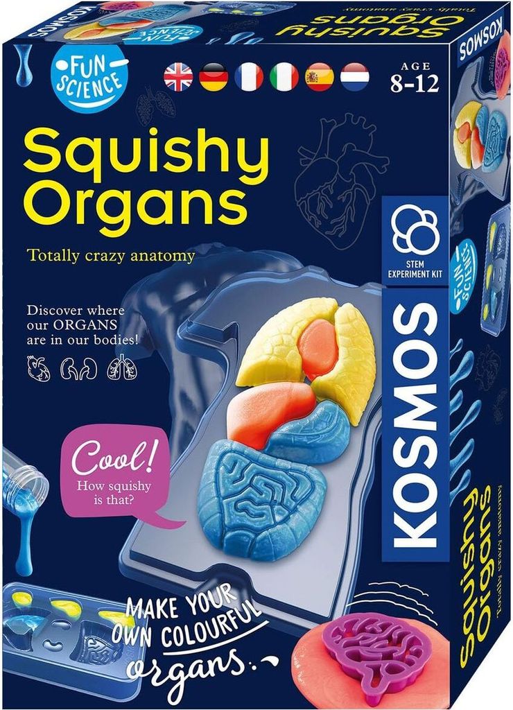 KOSMOS Fun Science Glibber-Organe / Squishy Organs, Experimentierkasten, Kinder, Mehrsprachig, 616816